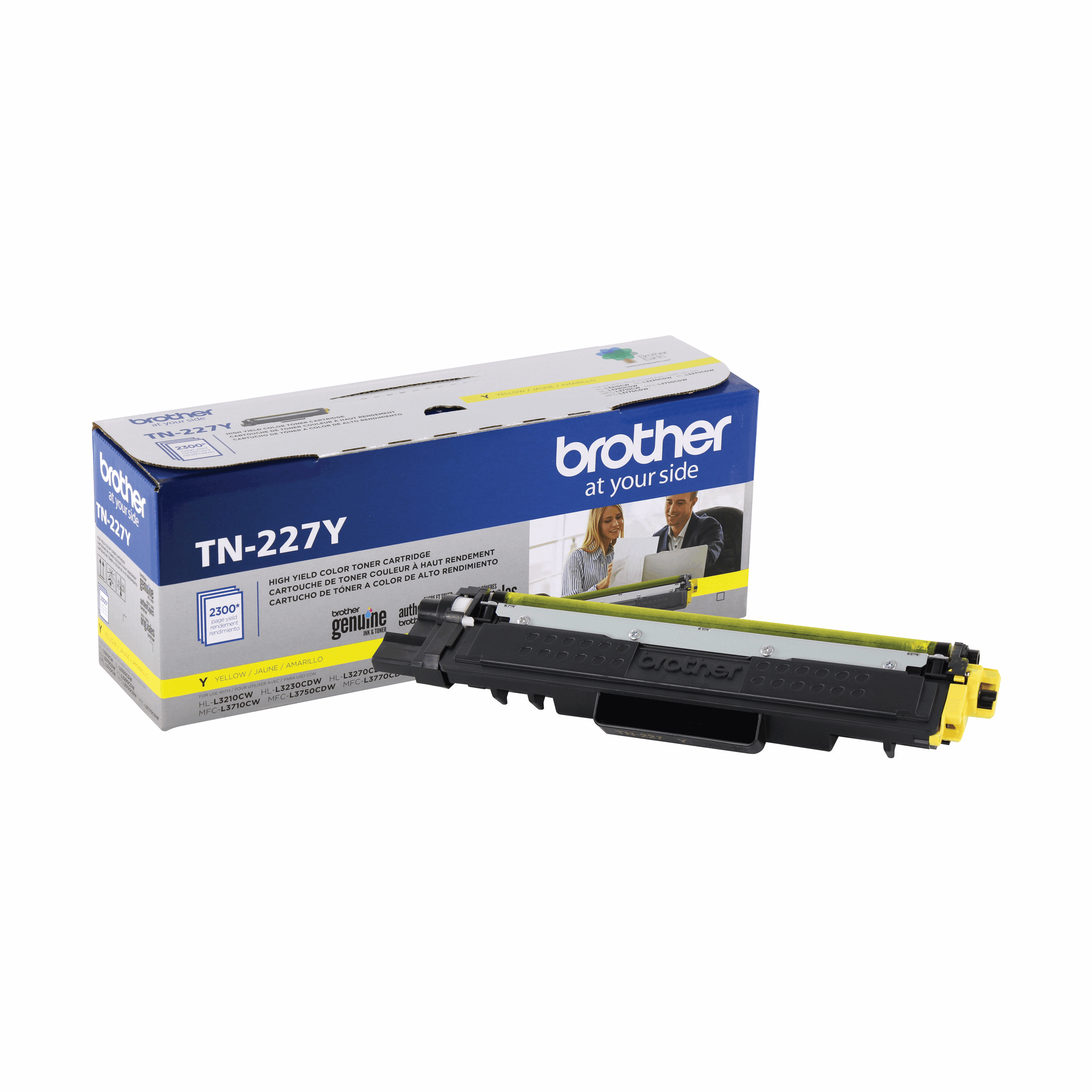 Brother Genuine TN-227Y High Yield Yellow Toner Cartridge - Vonex