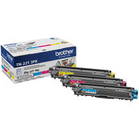 Brother Genuine TN221 3PK Standard-Yield Colour Toner Cartridge Multipack - Vonex