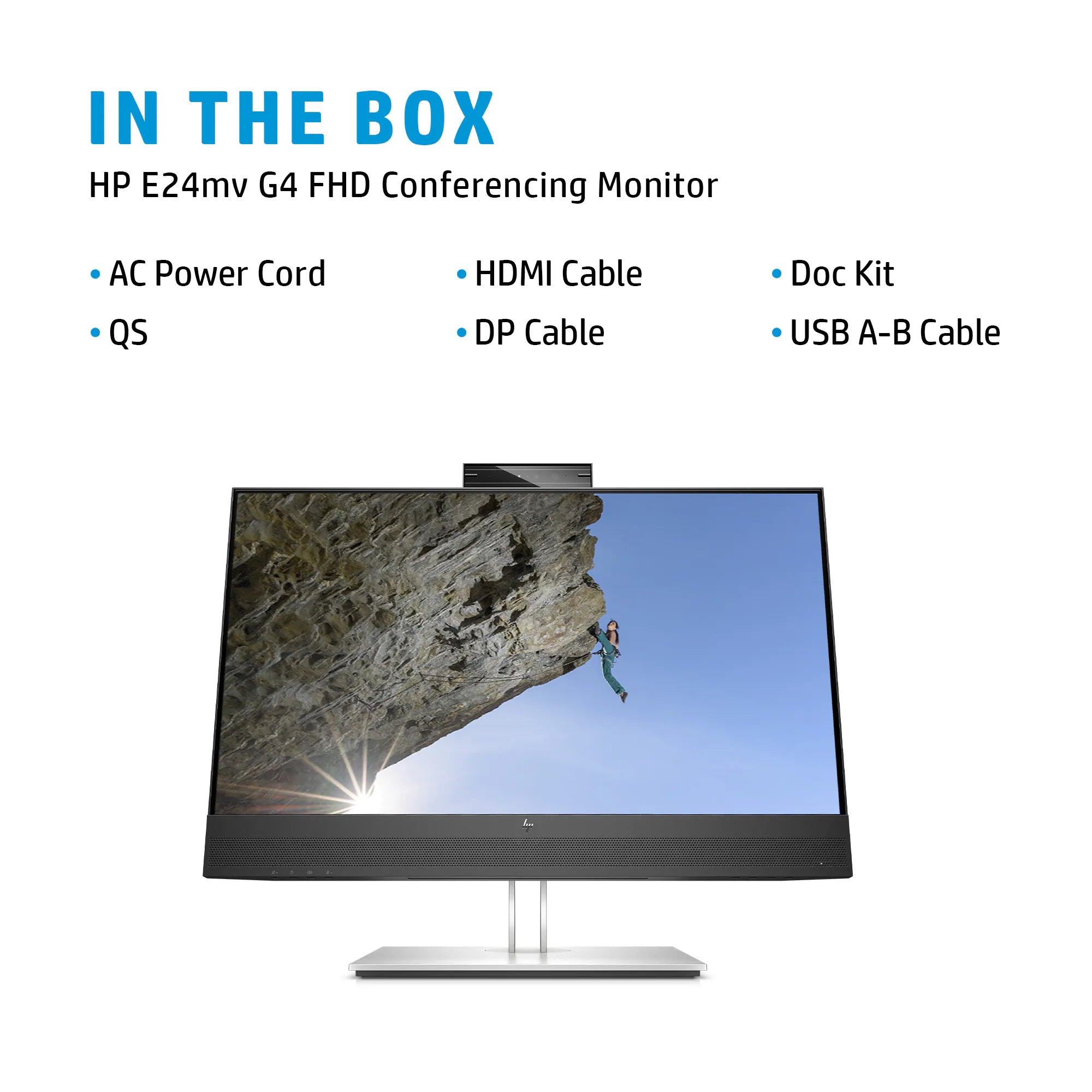 HP E24MV G4 FHD CONFERENCING MONITOR – – Desktop Monitor – HP