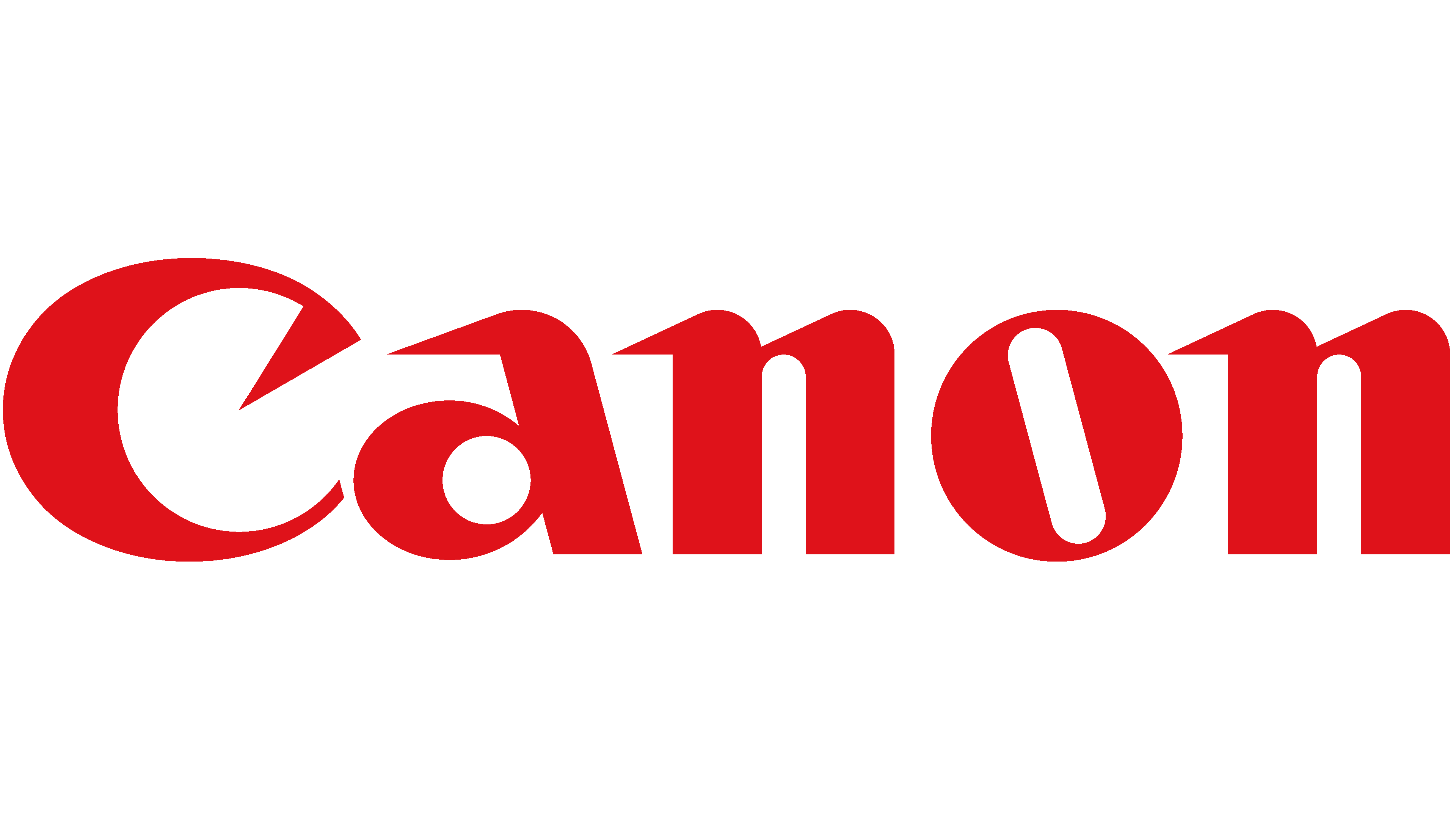 Red Canon logo on a green background