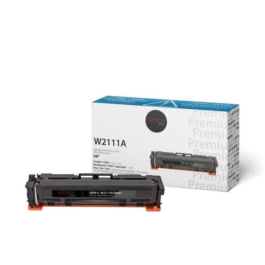 HP 206A W2111A Compatible Premium Tone YRTS Cyan 1250 pages - Vonex