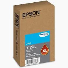 T912XL220 Epson T912 High Capacity Cyan Original Ink Cartridge – – Inkjets – Epson
