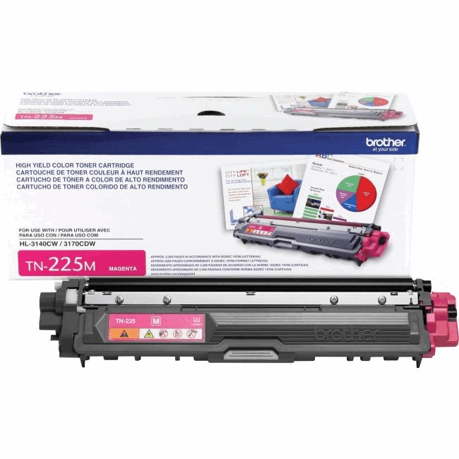 Brother TN225M Magenta Toner Cartridge, High Yield - Vonex