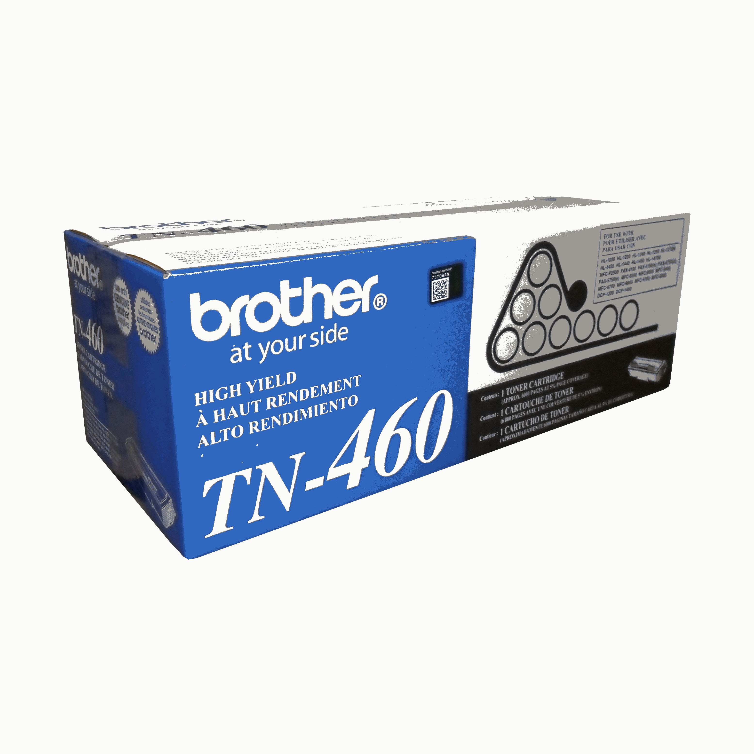 Brother TN460 Black Toner Cartridge, High Yield - Vonex