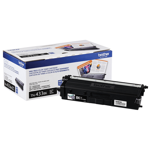 Brother TN433BK Toner Cartridge Black, High Yield - Vonex