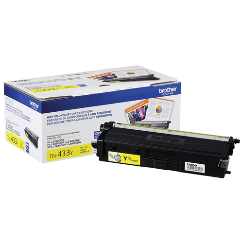 Brother TN433Y Yellow Toner Cartridge, High Yield - Vonex