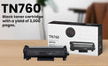 Light Gray Brother TN760 Toner Compatible Premium Tone 3K