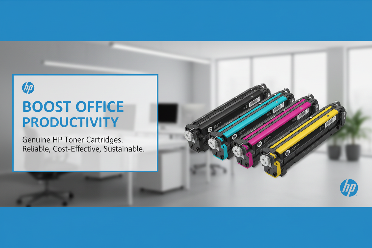 Can you help me create a new homepage banner showcasing our latest HP toner sets?


