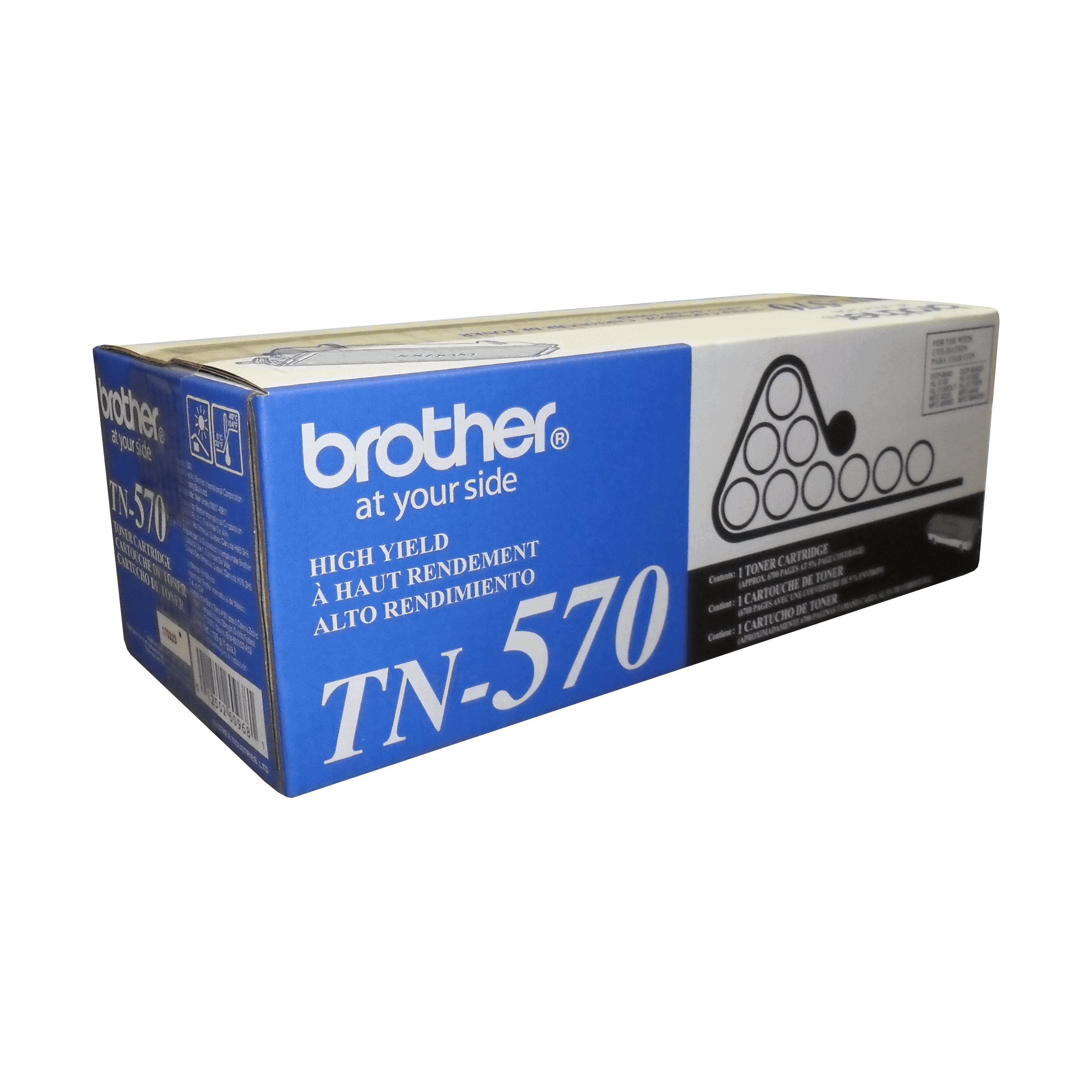 Brother TN570 Black Toner Cartridge, High Yield - Vonex