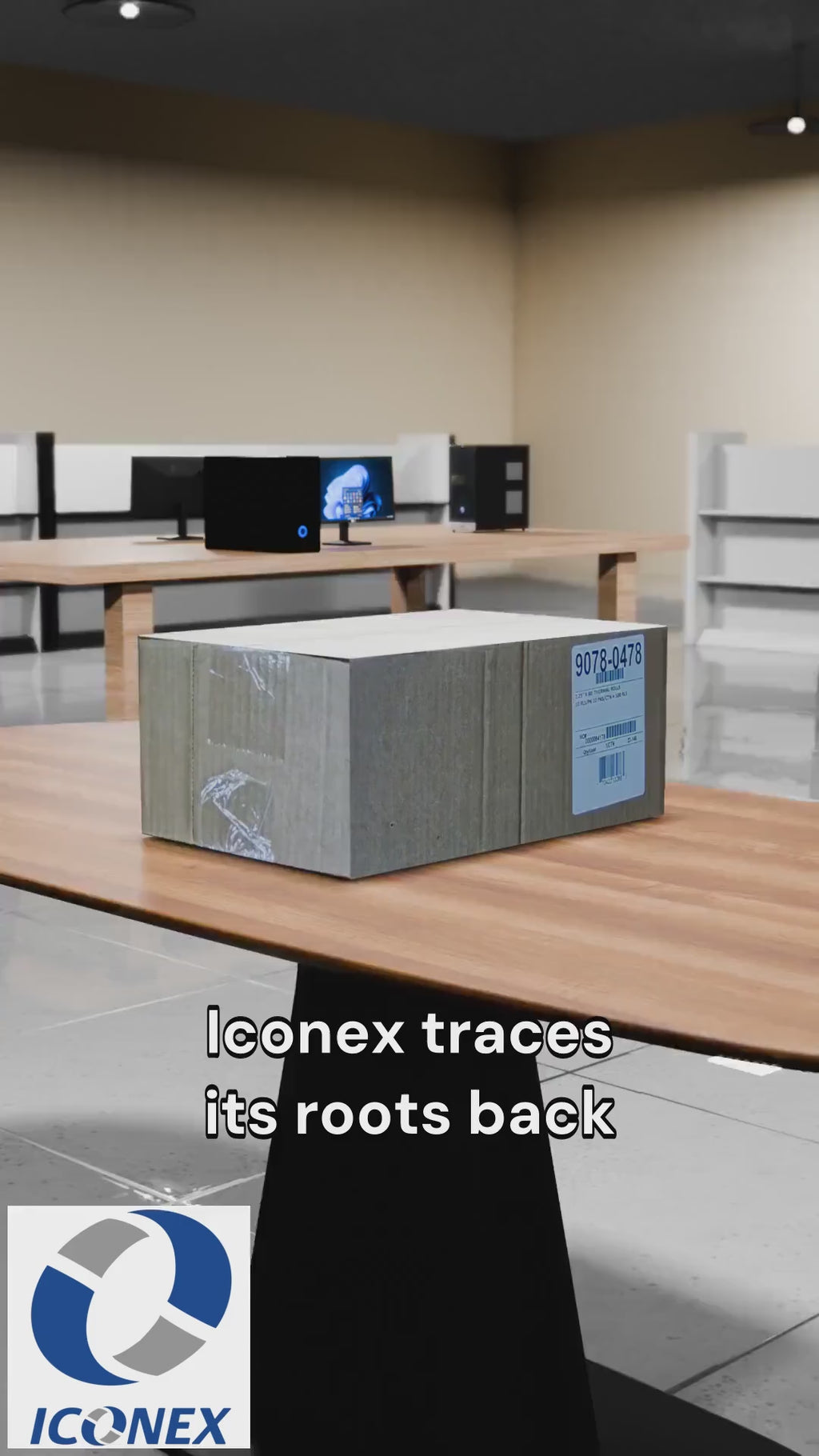 Light Gray 9078-0478 Iconex 2 1/4 X 60' BPA FREE THERMAL -vonex