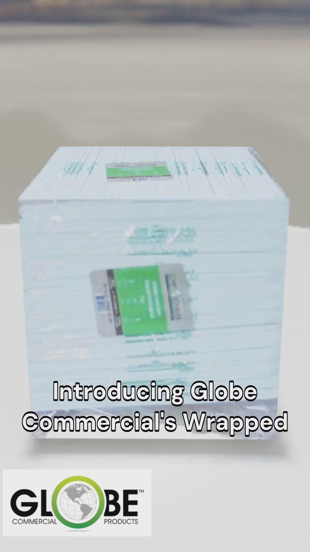 White Smoke Globe Commercial Products Wrapped Paper Straws, 7.75" 
