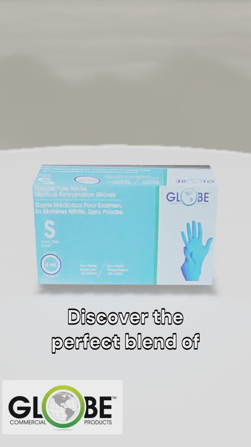 Steel Blue Nitrile Gloves Powder Free 4mil Sky Blue Medical - Small (box of 100)