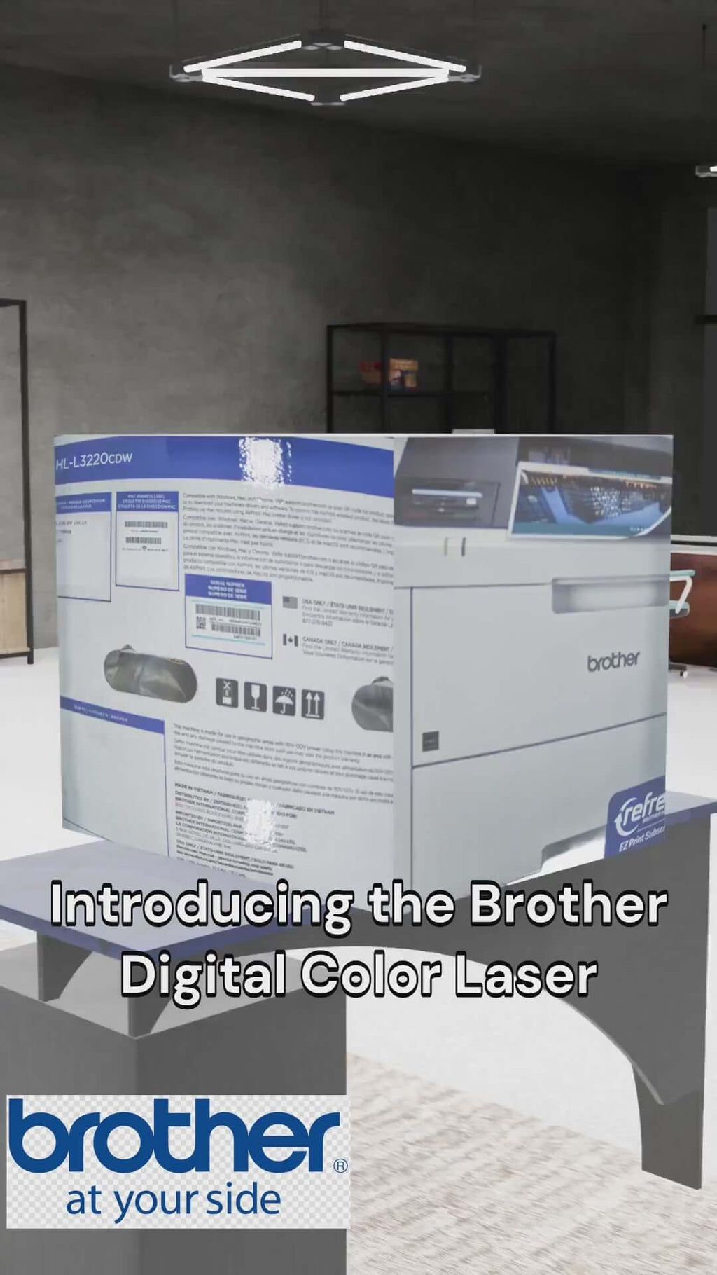 Light Gray Brother Digital Colour Printer- vonex