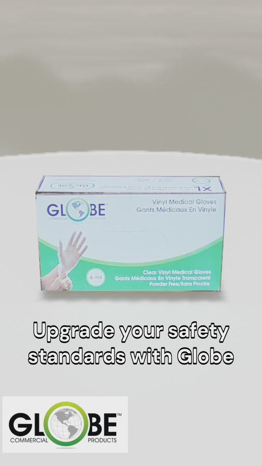 Rosy Brown Vinyl Gloves Powder Free 4mil Clear Medical - X-Large 100/box