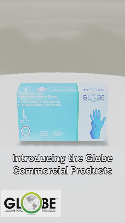 Steel Blue Nitrile Gloves Powder Free 4mil Sky Blue Medical - Large (box of 100)